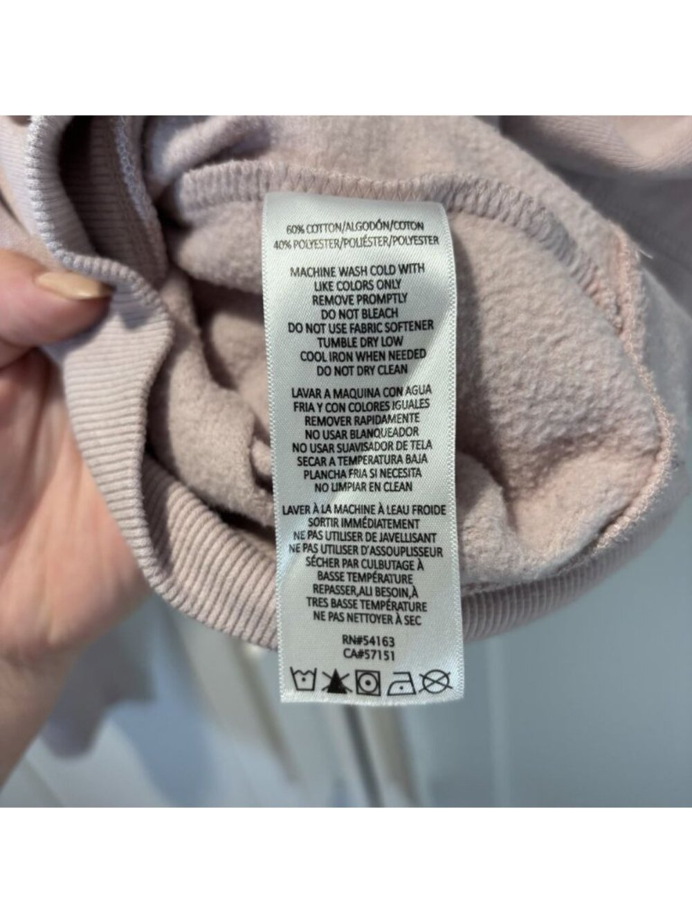 Calvin Klein Performance Hoodie Cotton Blend Sweatshirt Dusty Pink Women’s XL - Picture 5 of 5